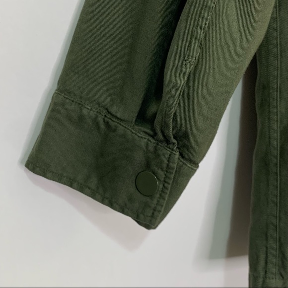 NWOT SANDRO Paris Green Embellished Shirt Jacket 42 - Picture 8 of 8